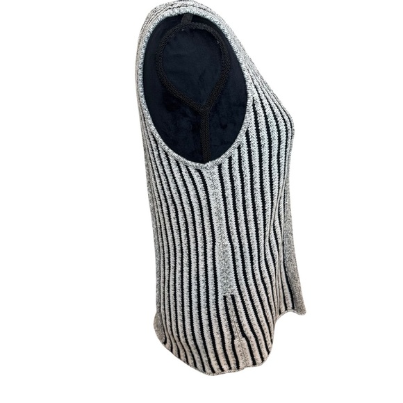 Sanctuary | Black, Gray, and White Ribbed Knit Tank Top - Picture 3 of 7